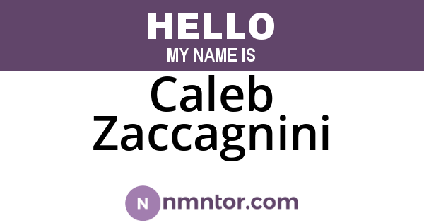Caleb Zaccagnini