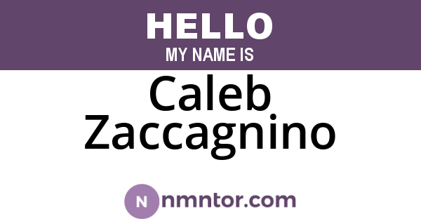 Caleb Zaccagnino