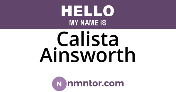 Calista Ainsworth