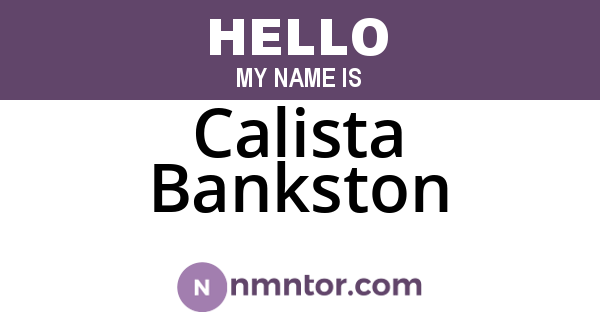 Calista Bankston