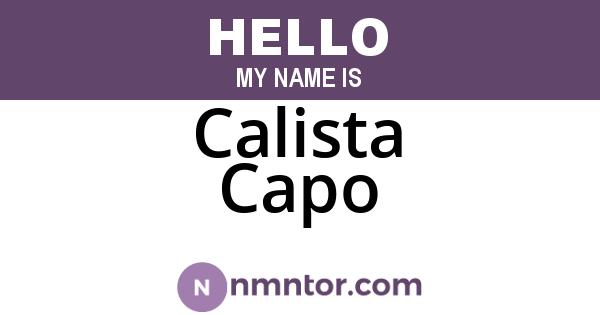 Calista Capo