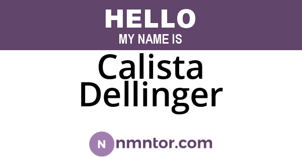 Calista Dellinger