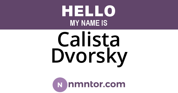 Calista Dvorsky