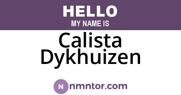 Calista Dykhuizen