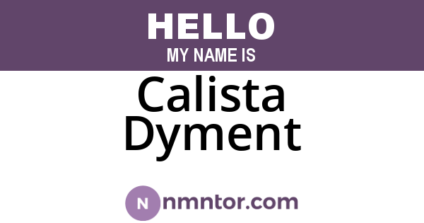 Calista Dyment