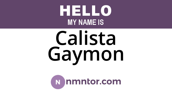 Calista Gaymon