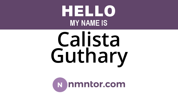 Calista Guthary
