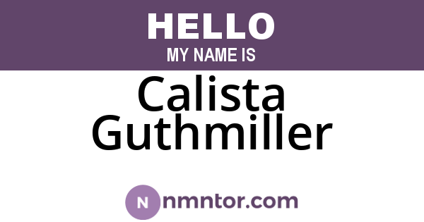 Calista Guthmiller