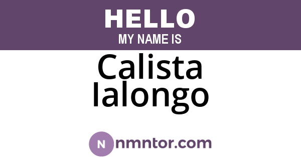 Calista Ialongo
