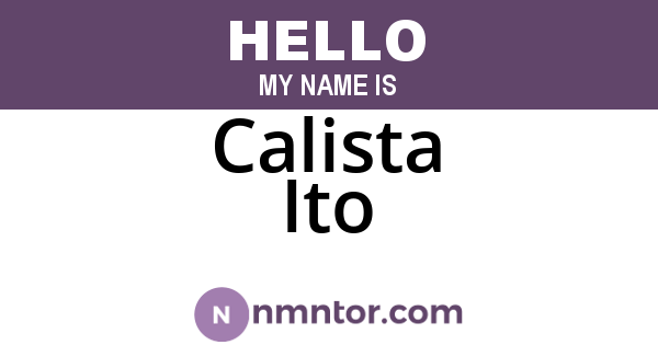 Calista Ito