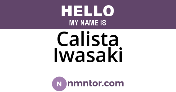 Calista Iwasaki