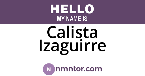 Calista Izaguirre
