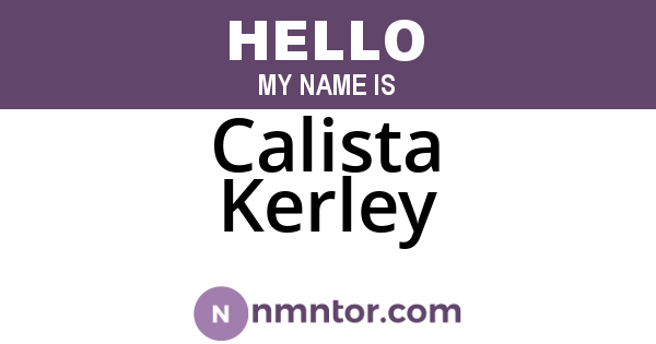 Calista Kerley