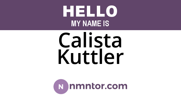 Calista Kuttler