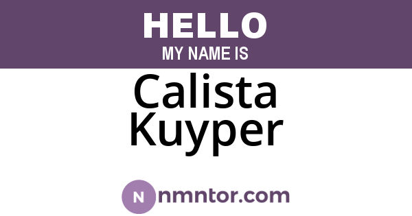Calista Kuyper