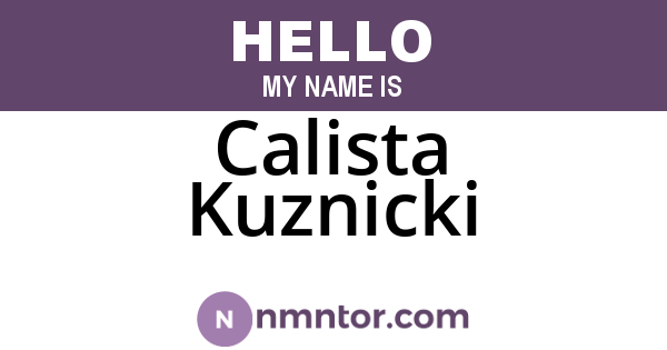 Calista Kuznicki