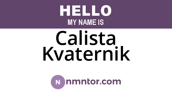 Calista Kvaternik