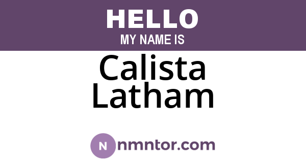 Calista Latham