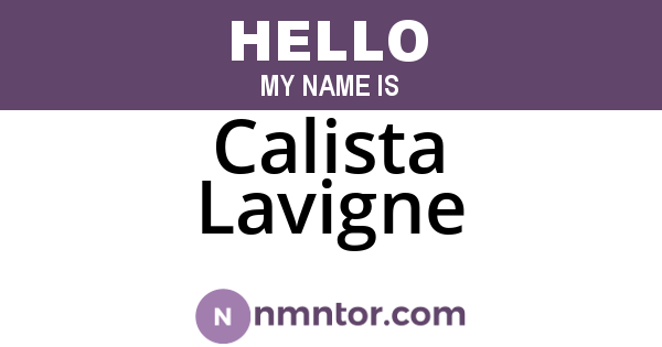 Calista Lavigne