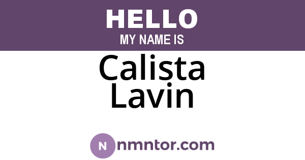 Calista Lavin