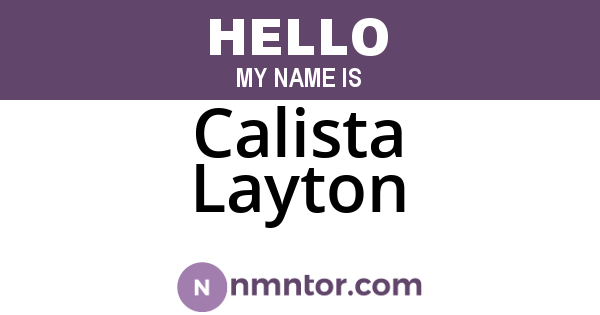 Calista Layton