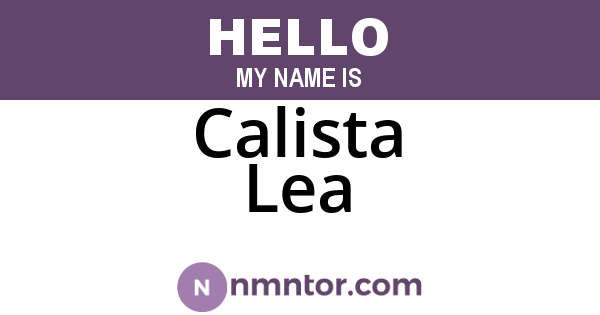 Calista Lea