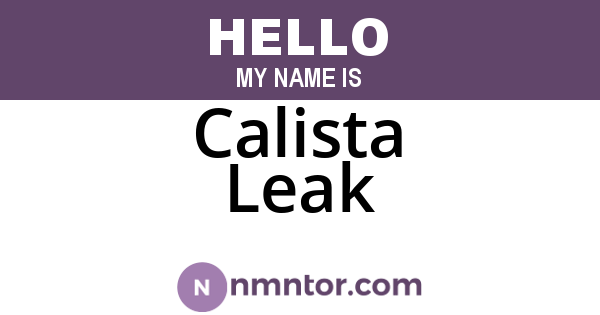 Calista Leak