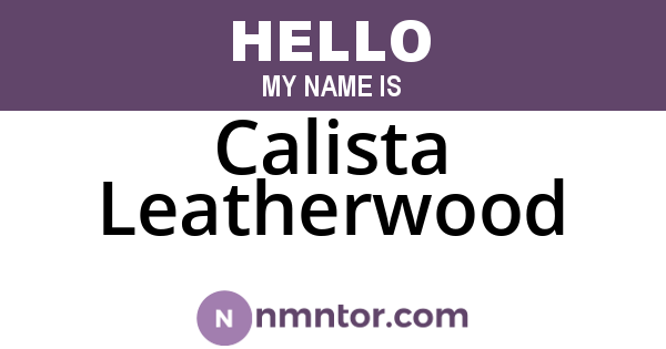 Calista Leatherwood