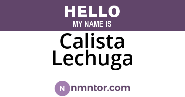 Calista Lechuga