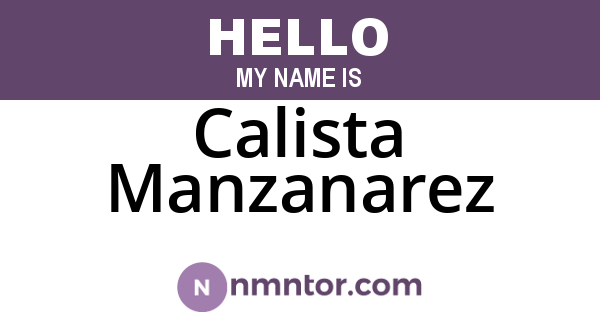 Calista Manzanarez