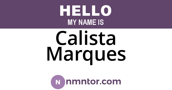 Calista Marques