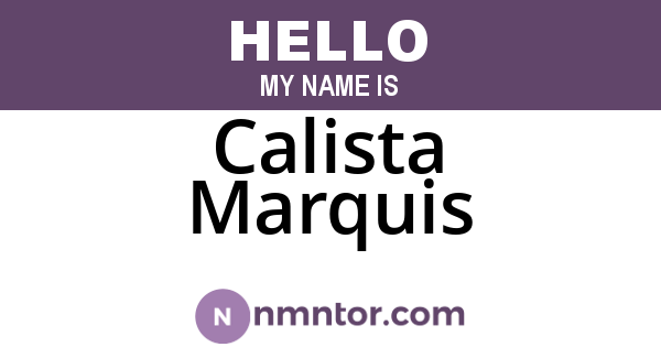 Calista Marquis