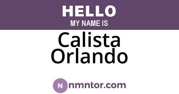 Calista Orlando