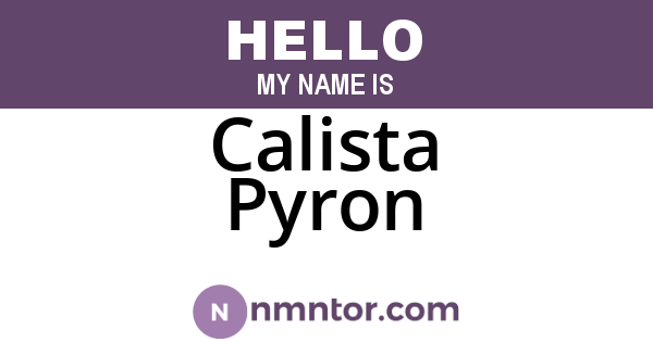 Calista Pyron