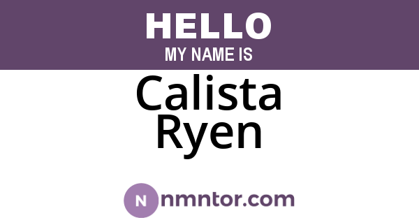Calista Ryen