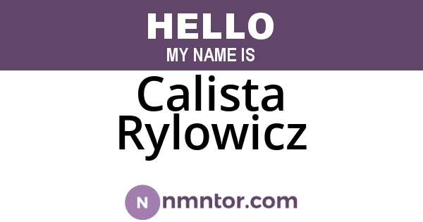 Calista Rylowicz