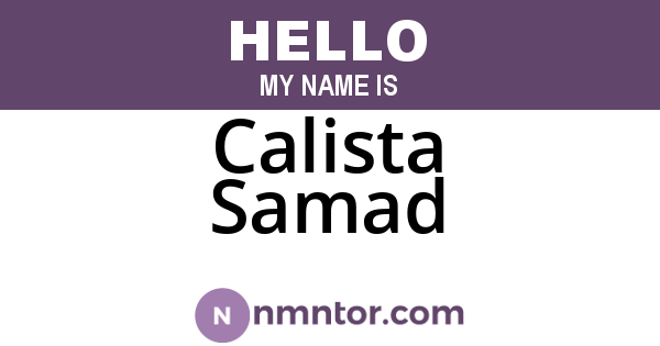 Calista Samad