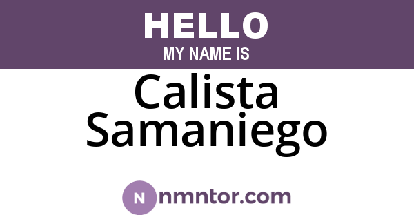 Calista Samaniego