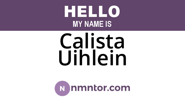 Calista Uihlein