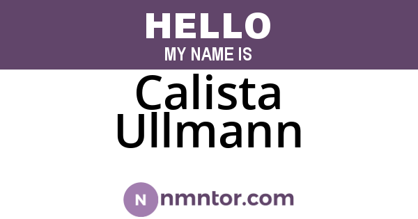 Calista Ullmann