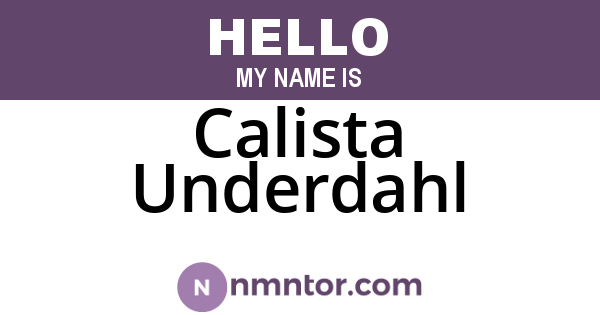 Calista Underdahl