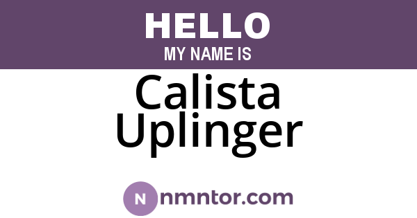 Calista Uplinger