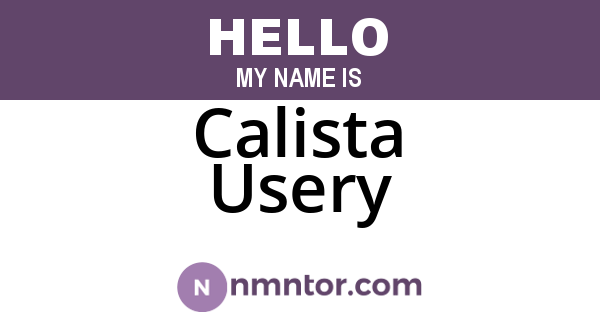 Calista Usery