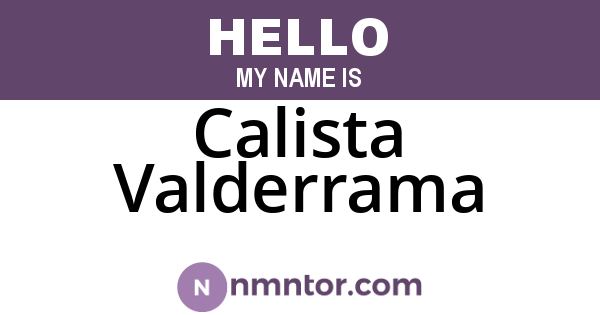 Calista Valderrama
