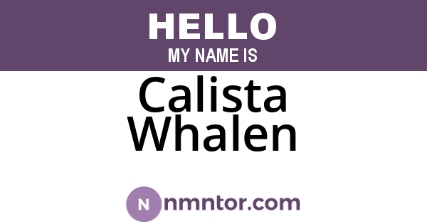 Calista Whalen
