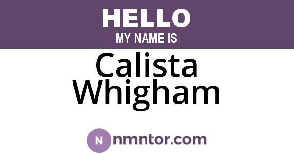 Calista Whigham