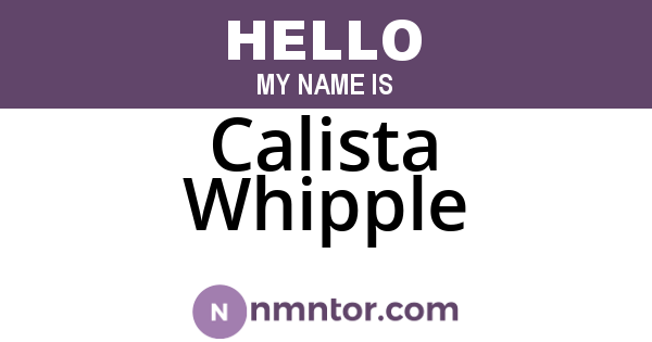 Calista Whipple