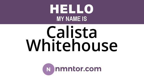 Calista Whitehouse