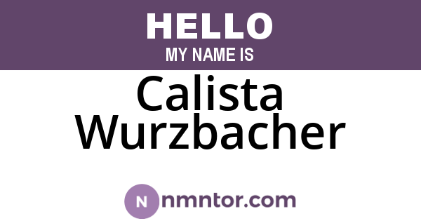 Calista Wurzbacher