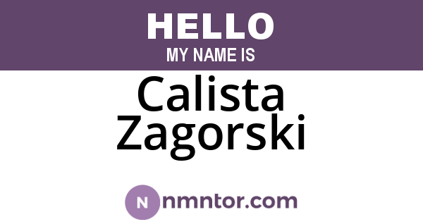 Calista Zagorski